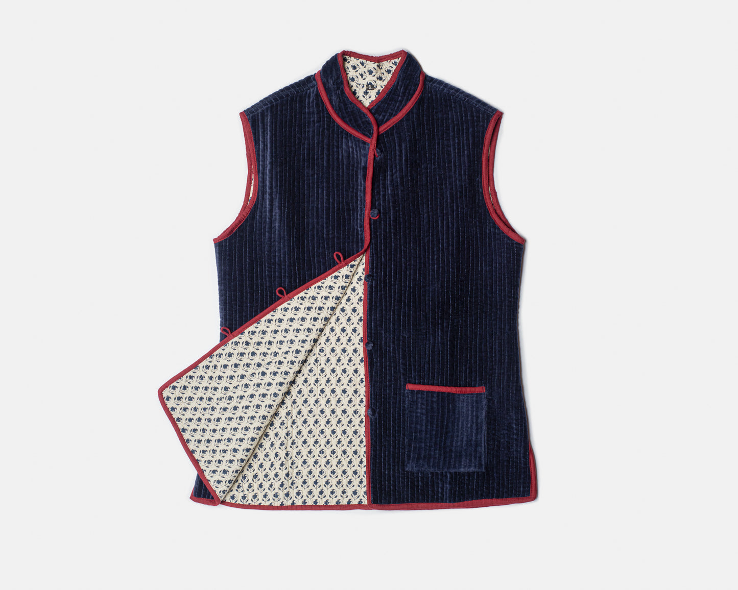 Gilet Blu e Bordeaux