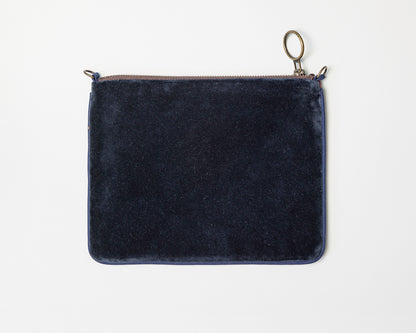 Vellutina bicolor Blu e Bordeaux