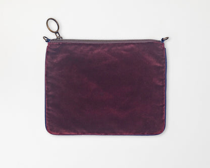 Vellutina bicolor Blu e Bordeaux