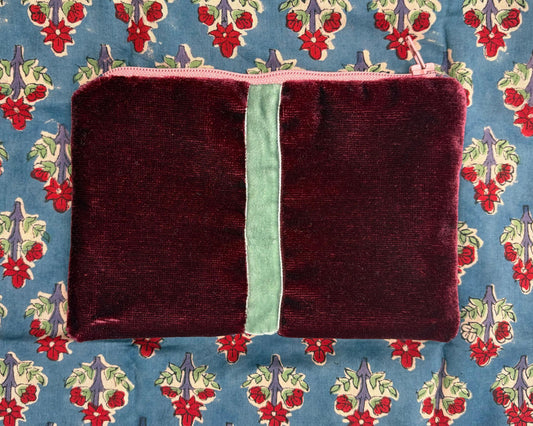Bustina Velluto Bordeaux e Tiffany