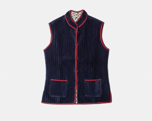 Gilet Blu e Bordeaux