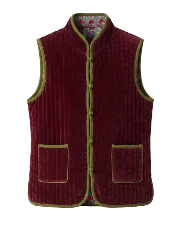 Gilet Bordeuax e Verde Muschio