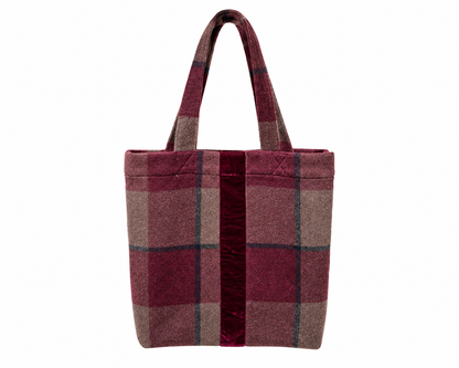 Shopper Lana Scozzese Bordeaux