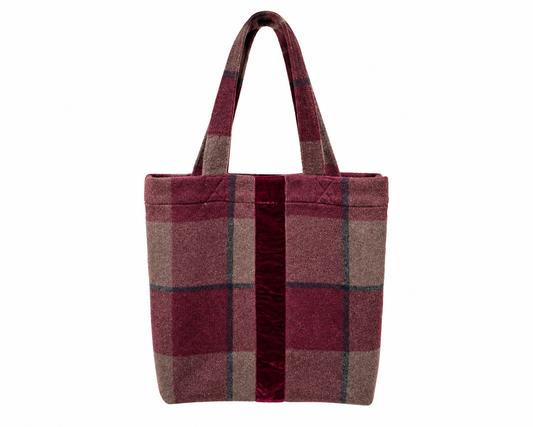 Shopper Lana Scozzese Bordeaux