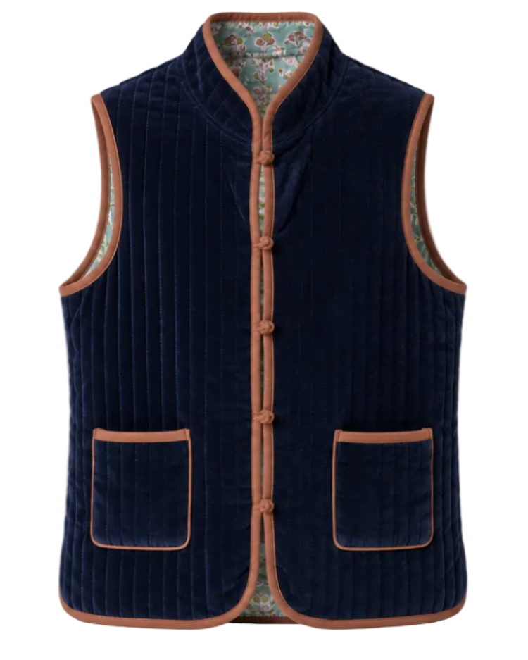 Gilet Blu e Marrone