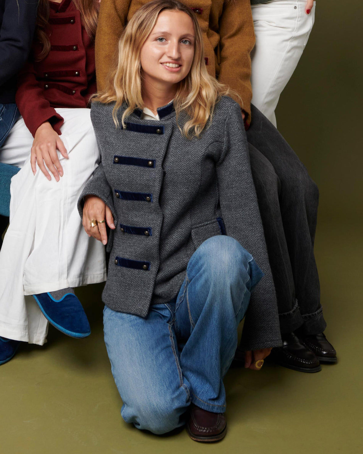 Giacca Caccia Grigio e Blu