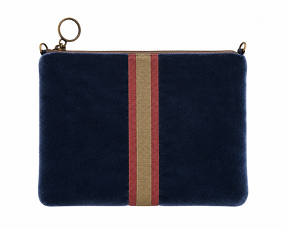 Vellutina con Grois Grain Blu Verde e Rosso