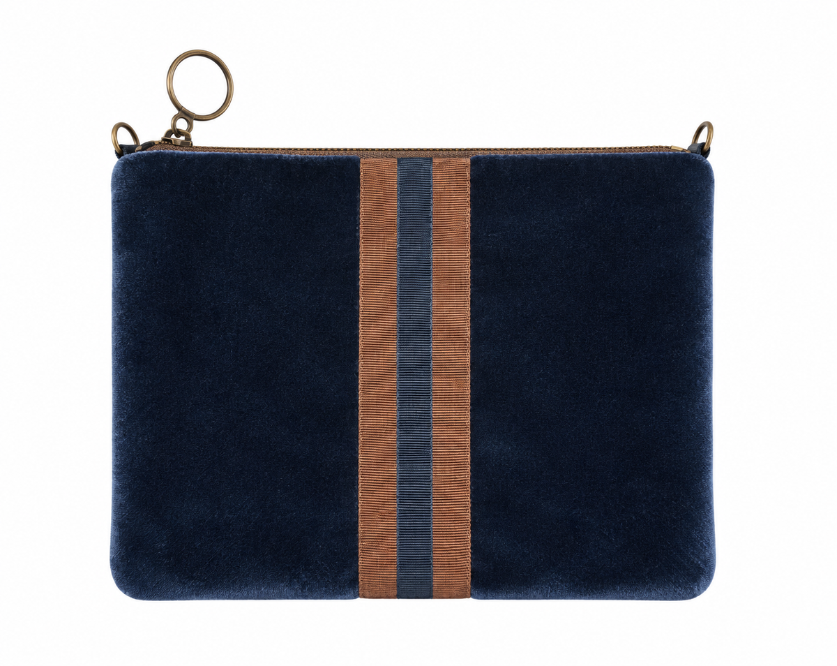 Vellutina con Grois Grain Blu e Marrone