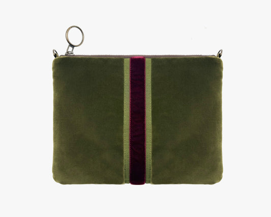 Vellutina Gros Grain Verde Oliva e Bordeaux