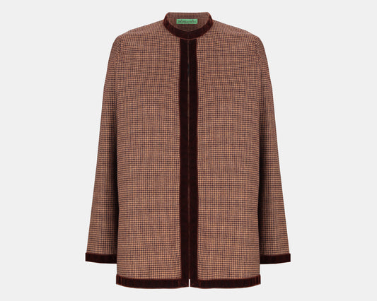 Giacca Pied-de-poule Marrone